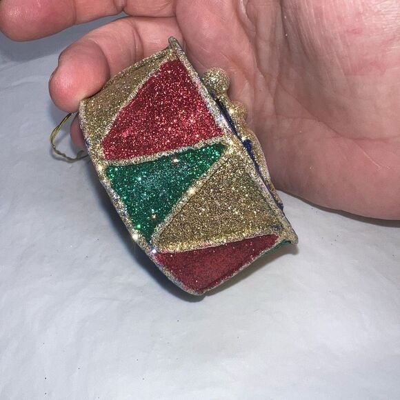 Set of Two Vintage Rocking Horse and Sparkle Drum Ornaments - Picture 7 of 10